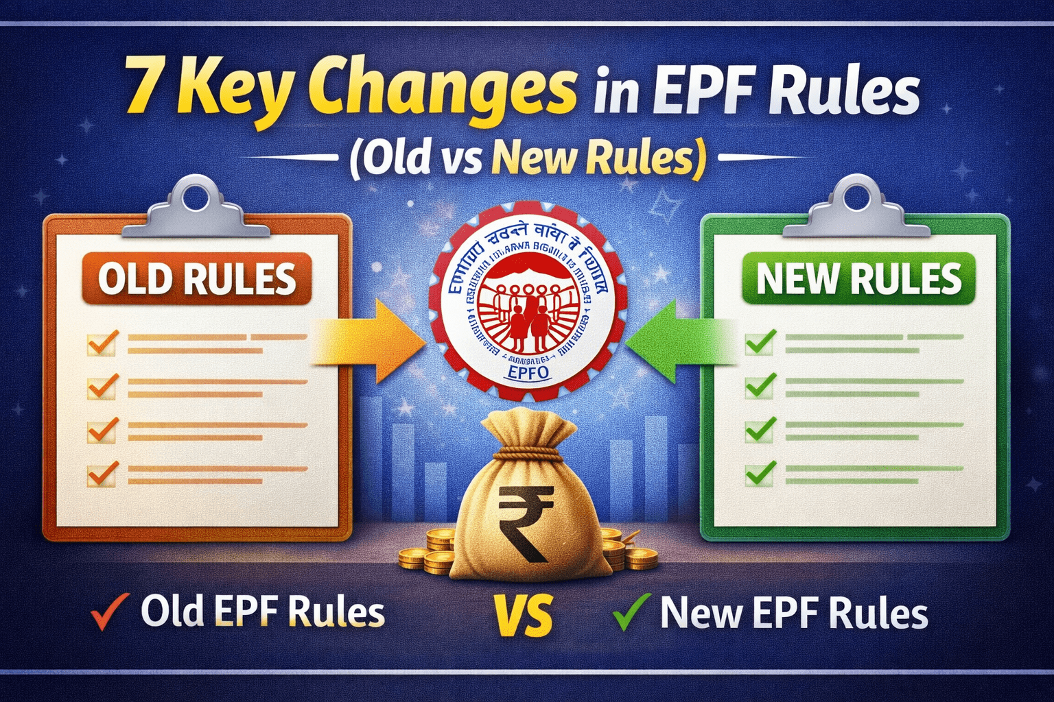 7 Key Changes in EPF rules (Old vs New Rules)