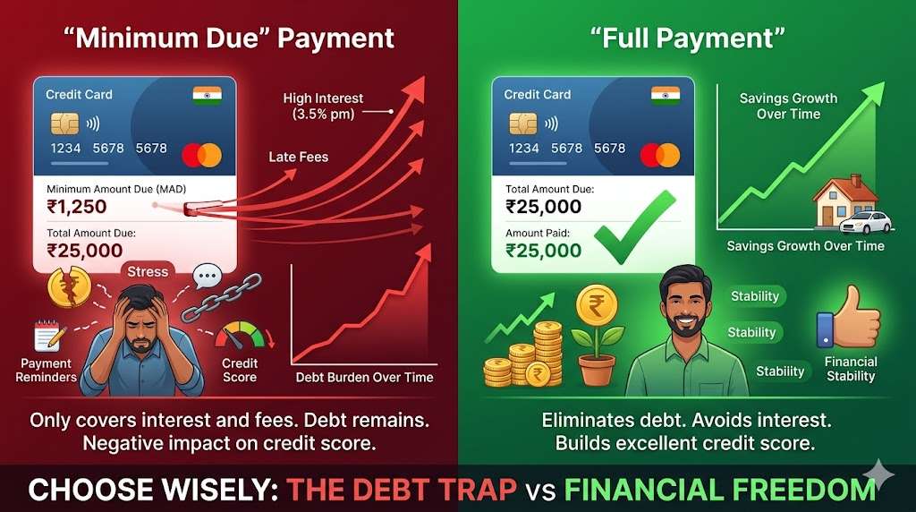 minimum due vs full payment comparison