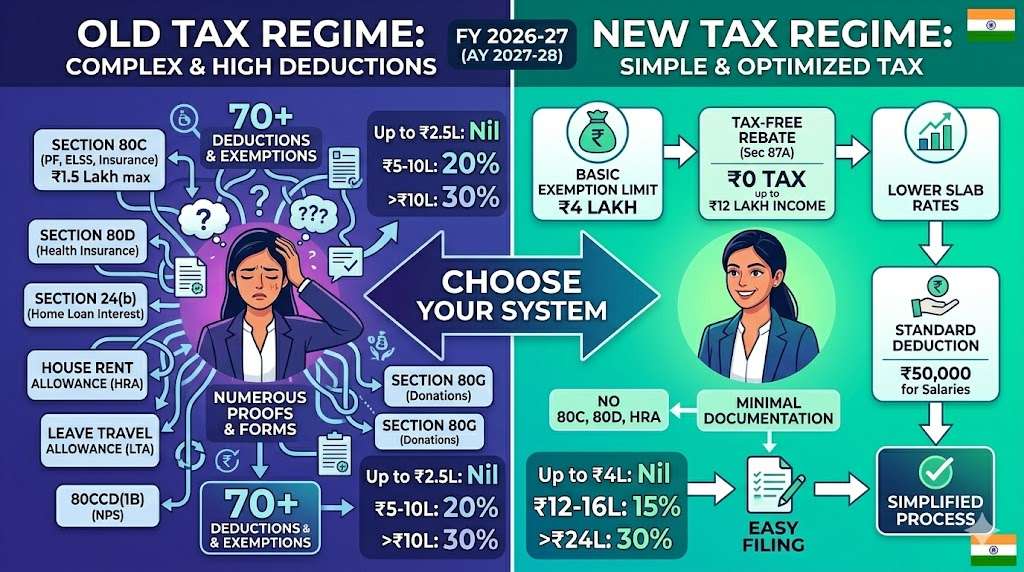 old vs new tax regime India comparison
